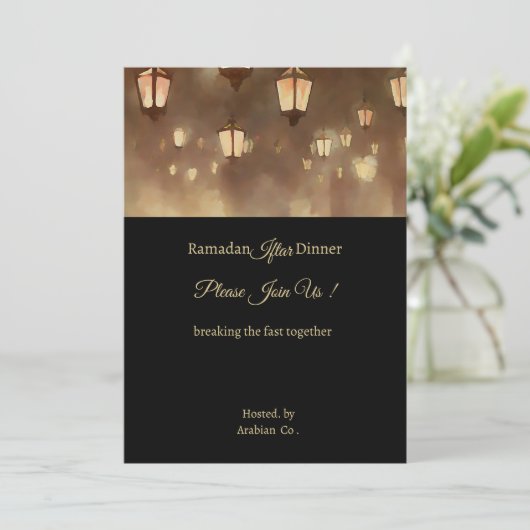 Ramadan Lampards- Iftar Kaart (Staand voorkant)