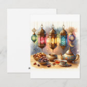 Ramadan Lantaarn Kaart | Elegante Eid Groeten (Voorkant / Achterkant)