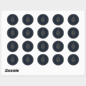 Ramadan Lantaarn Navy Goud Sticker (Vel)