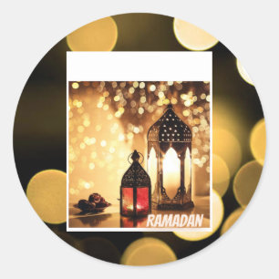 Ramadan-lantaarn. Ronde Sticker