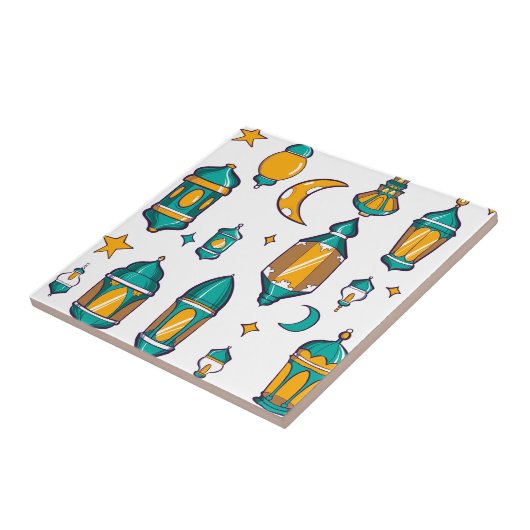 Ramadan lantern Islamic Tegeltje (Zijkant)