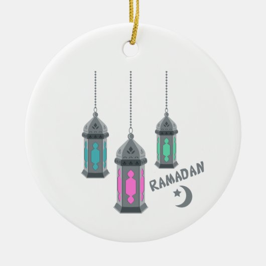 Ramadan Lantern Keramisch Ornament (Voorkant)
