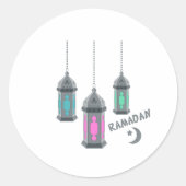 Ramadan Lantern Ronde Sticker (Voorkant)