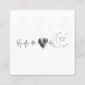 Ramadan Lune Islam Vierkante Visitekaartje (Achterkant)