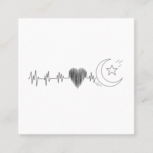 Ramadan Lune Islam Vierkante Visitekaartje (Voorkant)