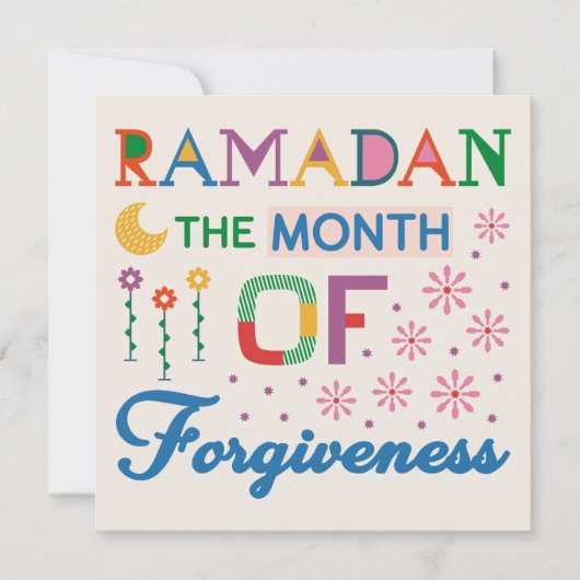 Ramadan maand van vergeving feestdagenkaart (Voorkant)