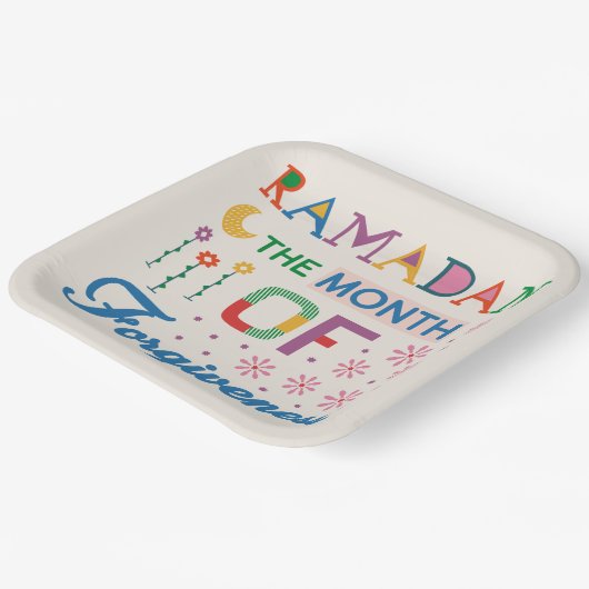 Ramadan maand van vergeving papieren bordje (Gebogen)
