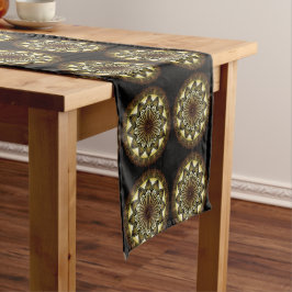 Ramadan Mandala Black Table Runner Korte Tafelloper