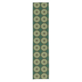 Ramadan Mandala Dark Green Table Runner Korte Tafelloper (Voorkant)