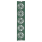 Ramadan Mandala Dark Green Table Runner Korte Tafelloper (Voorkant)
