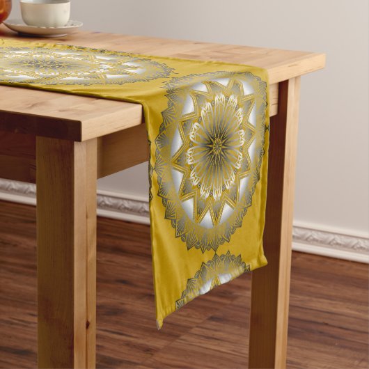 Ramadan Mandala Gold Table Runner Korte Tafelloper (Voorbeeld)