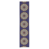Ramadan Mandala Navy Table Runner Korte Tafelloper (Voorkant)