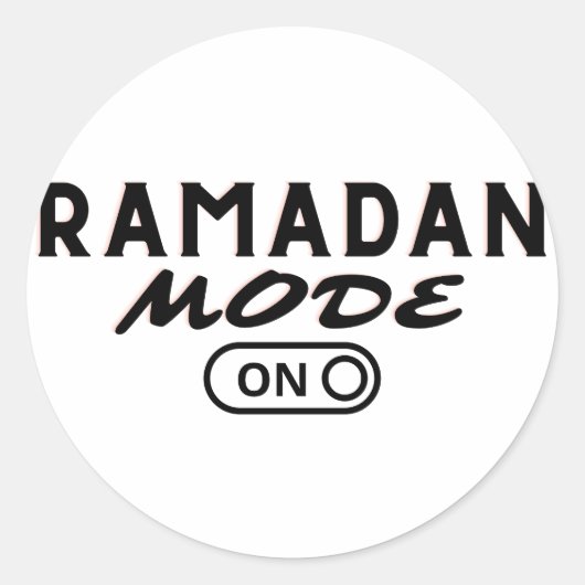 Ramadan Mode ON -2023- Ronde Sticker (Voorkant)