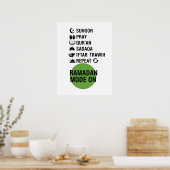 Ramadan Mode On,Islamic Fasting Activities List, Poster (Keuken)