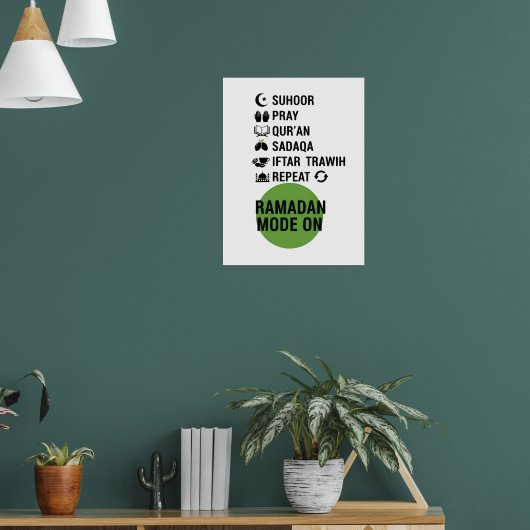 Ramadan Mode On,Islamic Fasting Activities List, Poster (Woonkamer 1)