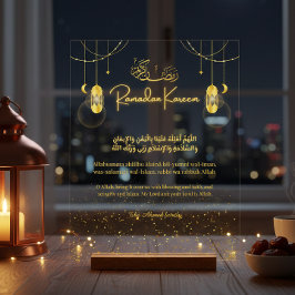 Ramadan Moon Dua Personalized Sign Acryl Bord