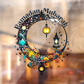 Ramadan Moon in Pollock-stijl Raamsticker (Vel 2)
