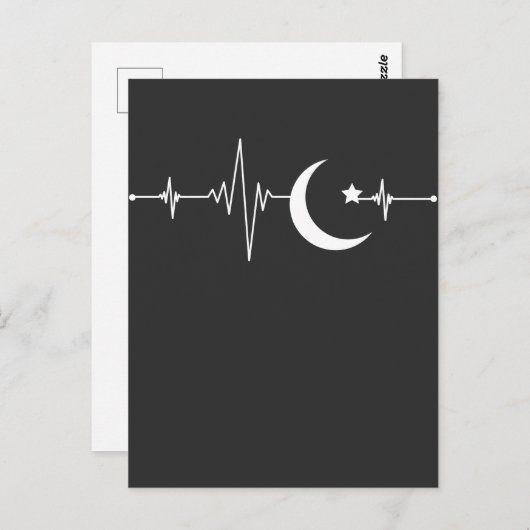 Ramadan Moon Islam Heartbeat Moslimmoslim Briefkaart (Voorkant / Achterkant)