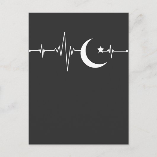 Ramadan Moon Islam Heartbeat Moslimmoslim Briefkaart (Voorkant)