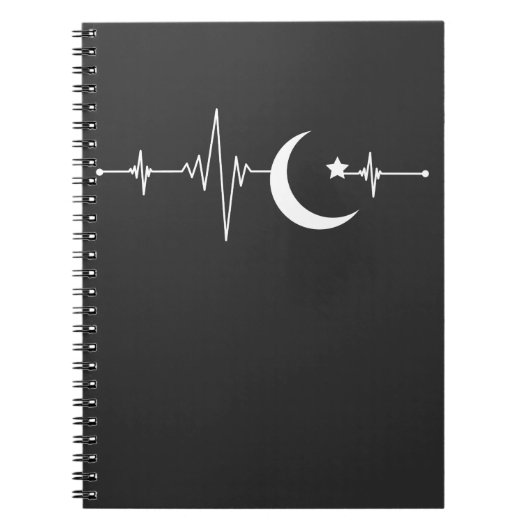 Ramadan Moon Islam Heartbeat Moslimmoslim Notitieboek (Voorkant)
