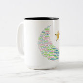 Ramadan moon kleurrijk tweekleurige koffiemok (Voorkant links)