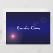 Ramadan-moskee in Crescent Moon met Fanous Blue Kaart (Achterkant)