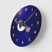 Ramadan-moskee in Crescent Moon met Fanous Blue Ronde Klok (Hoek)