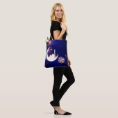 Ramadan-moskee in Crescent Moon met Fanous Blue Tote Bag (Op model)