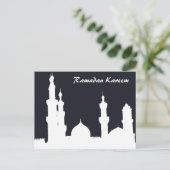 Ramadan Mosque Black Briefkaart (Staand voorkant)