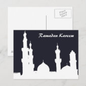 Ramadan Mosque Black Briefkaart (Voorkant / Achterkant)