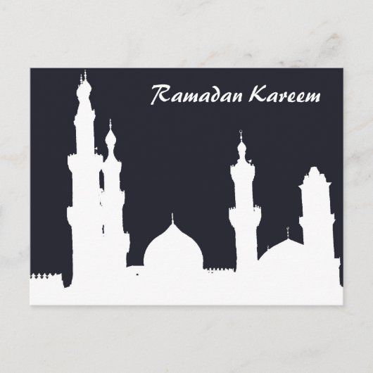 Ramadan Mosque Black Briefkaart (Voorkant)