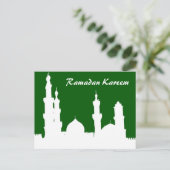 Ramadan Mosque Green Briefkaart (Staand voorkant)