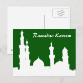 Ramadan Mosque Green Briefkaart (Voorkant / Achterkant)