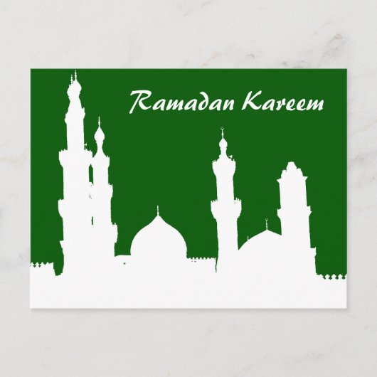 Ramadan Mosque Green Briefkaart (Voorkant)