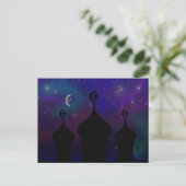 Ramadan Mosque with Magical Night Sky Briefkaart (Staand voorkant)