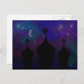 Ramadan Mosque with Magical Night Sky Briefkaart (Voorkant / Achterkant)