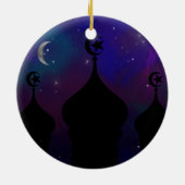 Ramadan Mosque with Magical Night Sky Keramisch Ornament (Achterkant)