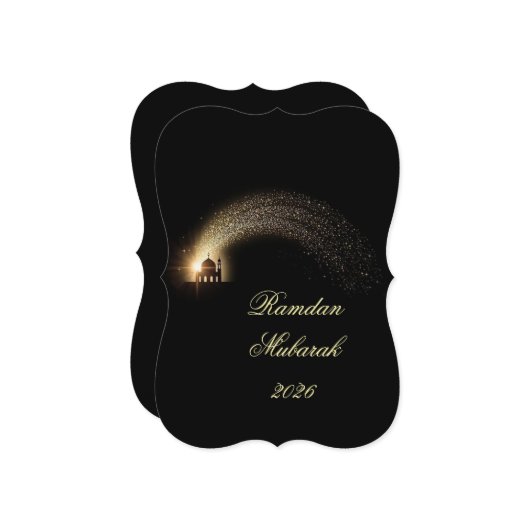 Ramadan Mubarak 2026 personalized  Elegant Card  Kaart (Voorkant / Achterkant in situ)
