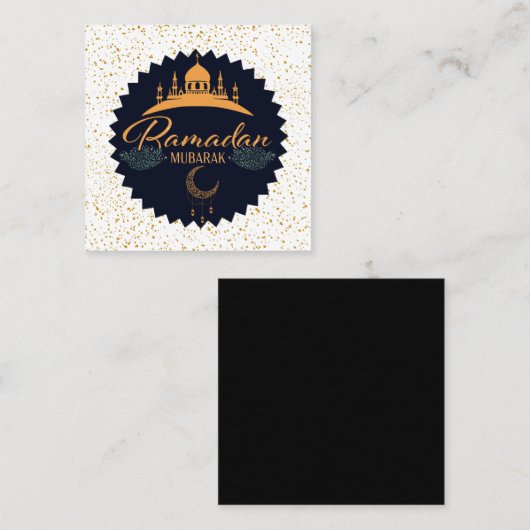 RAMADAN MUBARAK 2 VIERKANTE VISITEKAARTJE (Voorkant / Achterkant)