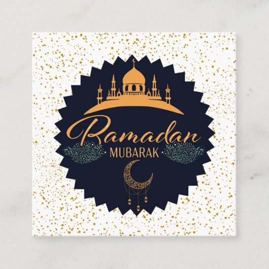 RAMADAN MUBARAK 2 VIERKANTE VISITEKAARTJE (Voorkant)