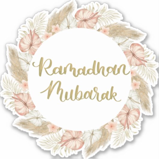Ramadan Mubarak 3 Sticker (Voorkant)