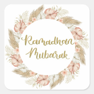 Ramadan Mubarak 3 Vierkante Sticker