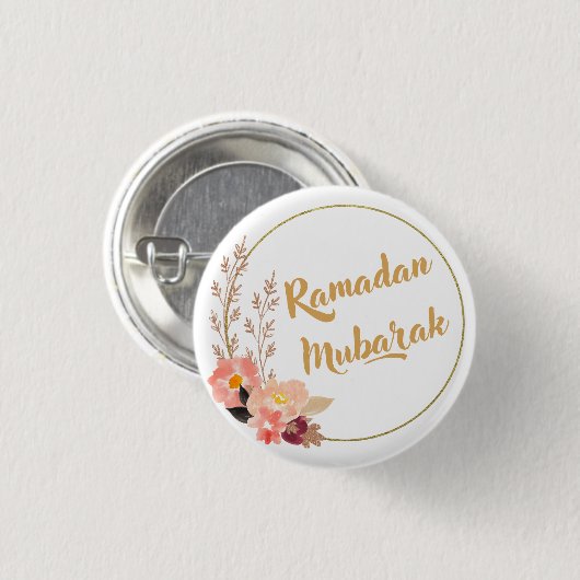 Ramadan Mubarak 5 Ronde Button 3,2 Cm (Voorkant /achterkant)