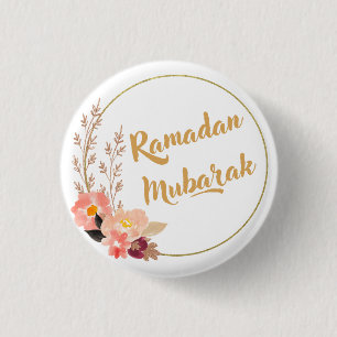 Ramadan Mubarak 5 Ronde Button 3,2 Cm