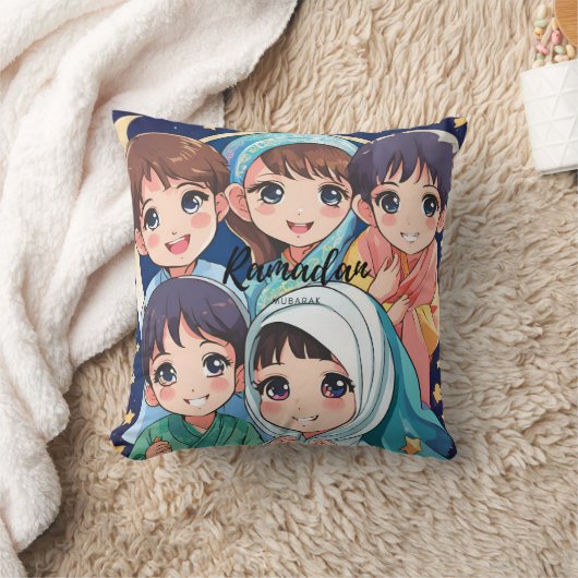 Ramadan Mubarak anime kussen (Deken)