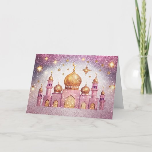 Ramadan Mubarak - ansichtkaart met moskee Feestdagen Kaart (Voorkant)
