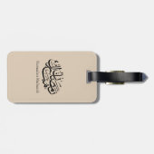 Ramadan Mubarak Arabic Calligraphy Art Thuluth Bagagelabel (Achterkant horizontaal)