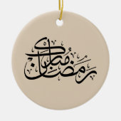 Ramadan Mubarak Arabic Calligraphy Minimal art Keramisch Ornament (Voorkant)