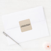 Ramadan Mubarak Arabic Calligraphy Minimal Thuluth Vierkante Sticker (Envelop)