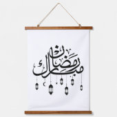 Ramadan Mubarak Arabic Calligraphy with Lanterns  Hangend Wandkleed (Voorkant)
